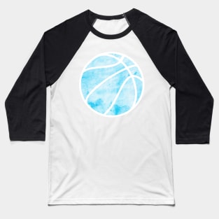 Basketball Blue Baseball T-Shirt